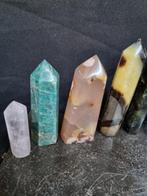 10 crystal points, different minerals 12,1 - 5,7 cm -, Verzamelen, Mineralen en Fossielen