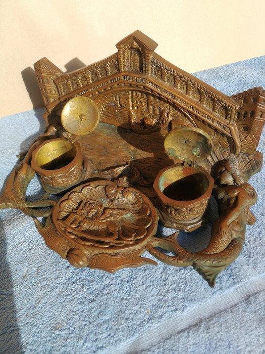 Inktpot - Messing, Antiek en Kunst, Curiosa en Brocante