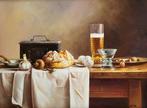 Andreas van de Ven (1950) - Stilleven met bier, brood, glas, Antiek en Kunst, Kunst | Schilderijen | Klassiek