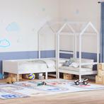 vidaXL Kinderbed met huisje en bankje massief grenenhout wit, Verzenden, Nieuw