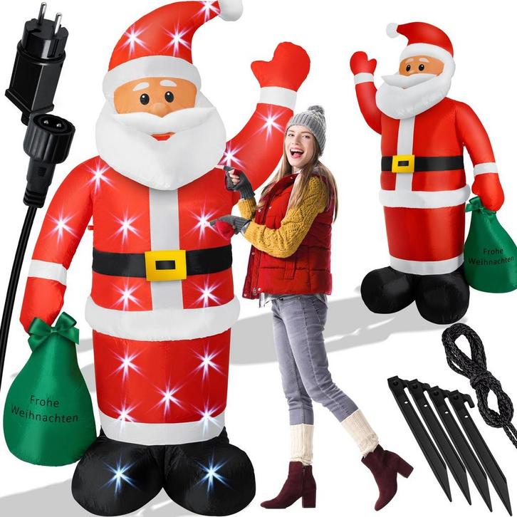 KESSER® XXL Opblaasbare Kerstman LED Verlicht - Kerstverlich, Kinderen en Baby's, Speelgoed | Overig, Verzenden