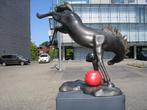 Statue, PAARD : BIJZONDER GROOT EXCLUSIEF BRONZEN BEELD :