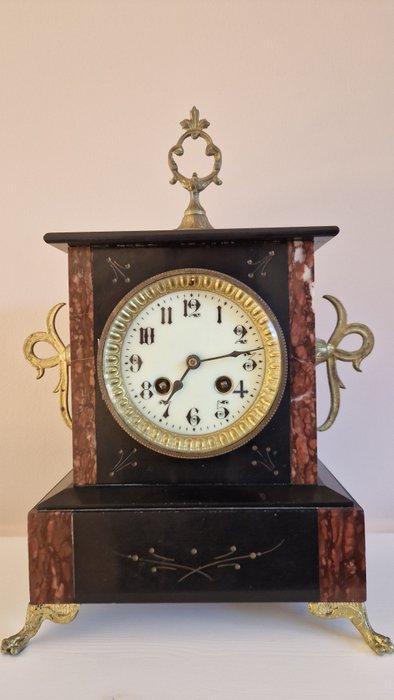 Pendule -  Antiek Bakeliet, Koper, Marmer - 1850-1900 -, Antiek en Kunst, Antiek | Klokken