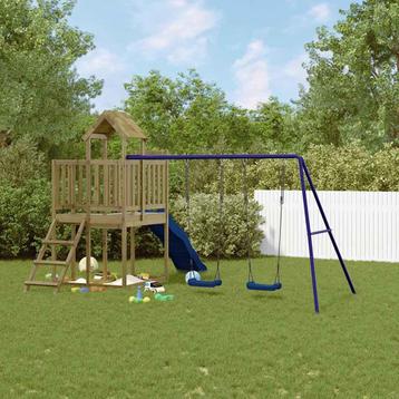vidaXL Speelhuis geïmpregneerd grenenhout, Kinderen en Baby's, Speelgoed | Buiten | Speeltoestellen, Verzenden, Nieuw