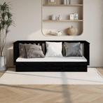 vidaXL Slaapbank 75x190 cm massief grenenhout zwart, Verzenden, Nieuw