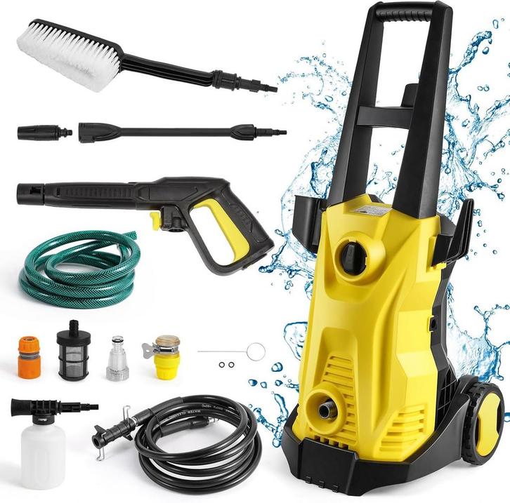 Hogedrukreiniger - Hogedrukspuit - Terrasreiniger - 1500W -, Huis en Inrichting, Woonaccessoires | Overige, Nieuw, Verzenden