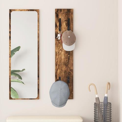 vidaXL Wandgemonteerde kapstok Gerookt eiken 20 x 1.5 x 100, Maison & Meubles, Armoires | Armoires murales, Envoi