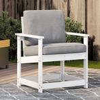vidaXL Tuinstoel 62x56x77 cm massief grenenhout wit, Tuin en Terras, Tuinsets en Loungesets, Verzenden, Nieuw