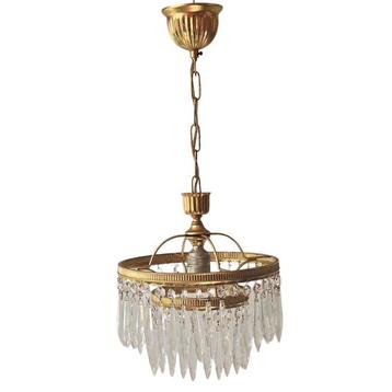 Large Hollywood Regency - 1960s - Plafonnier - Laiton et