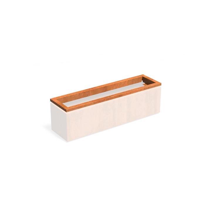 In-Lite Ready opzetrand - Cortenstaal - 150x40x8,9cm, Tuin en Terras, Bloembakken en Plantenbakken, Minder dan 30 cm, 100 cm of meer