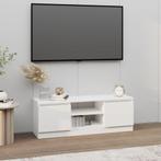 vidaXL Meuble TV avec porte Blanc 102x30x36 cm, Maison & Meubles, Verzenden, Neuf