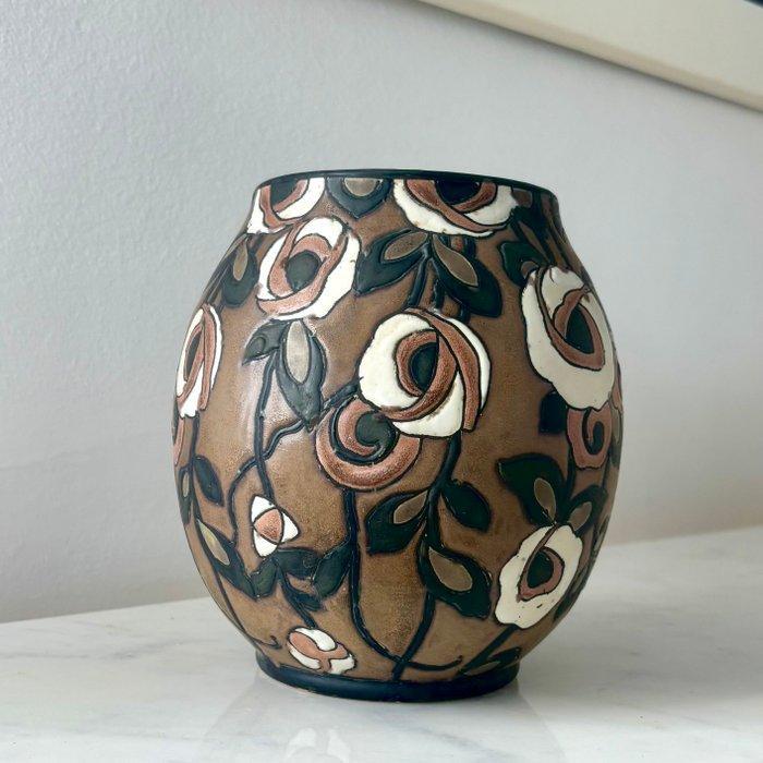 Boch Frères La Louvière - Charles Catteau - Vaas - F900 -, Antiek en Kunst, Antiek | Glaswerk en Kristal