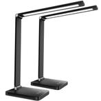 tectake Bureaulamp Novaly, LED, dimbaar, inklapbaar, 5W - zw, Verzenden, Nieuw
