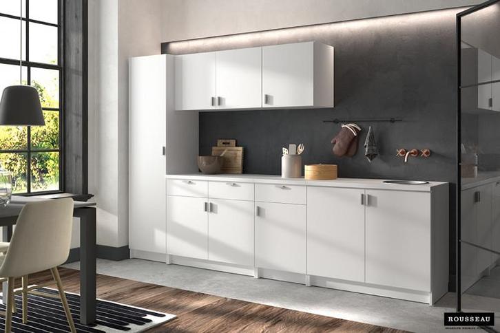 Hangkast Paris 1 deur Wit  spaanderplaat en decor, Huis en Inrichting, Keuken | Keukenbenodigdheden, Nieuw, Ophalen of Verzenden