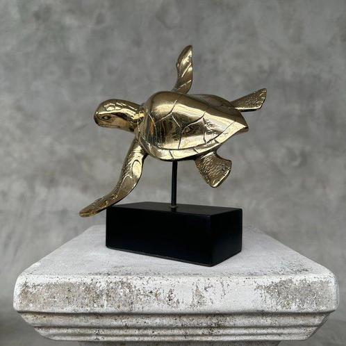 sculptuur, NO RESERVE PRICE - Turtle on a Stand Bronze, Antiek en Kunst, Kunst | Designobjecten