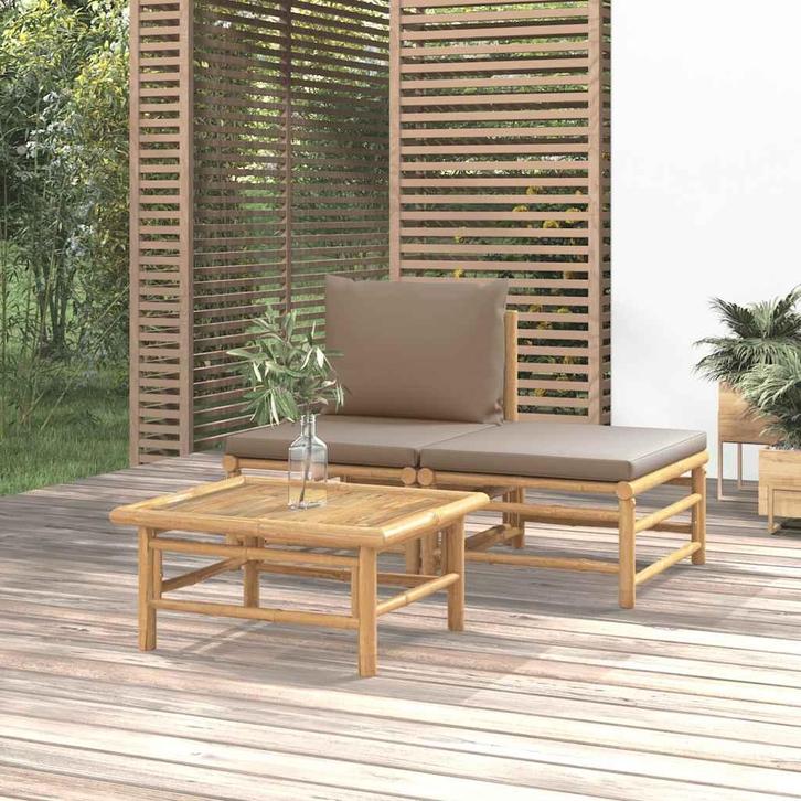 Bamboe Tuinset | Tweede Kansje | OP = OP!, Tuin en Terras, Tuinsets en Loungesets, Nieuw, Hout, Loungeset, Verzenden