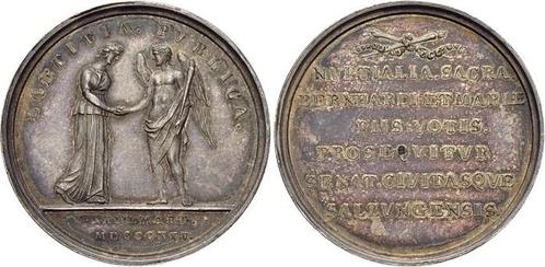 Ar-medaille 1825 Sachsen-meiningen Bernhard Erich Freund..., Postzegels en Munten, Penningen en Medailles, Verzenden