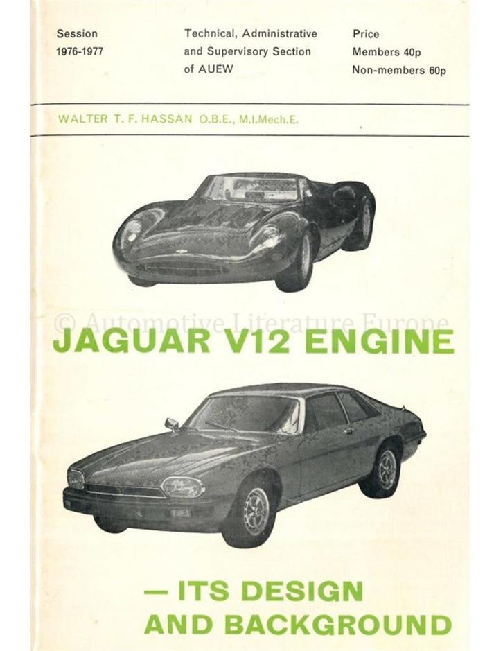 JAGUAR V12 ENGINE, ITS DESIGN AND BACKGROUND, Livres, Autos | Livres