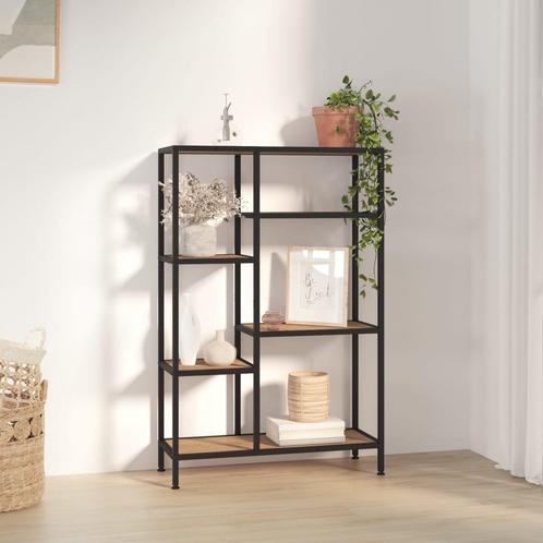 vidaXL Boekenkast 80x30x120 cm staal en bewerkt hout, Huis en Inrichting, Kasten | Boekenkasten, Nieuw, Verzenden