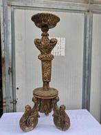 Kandelaar - Hout - houten kandelaar, Antiek en Kunst