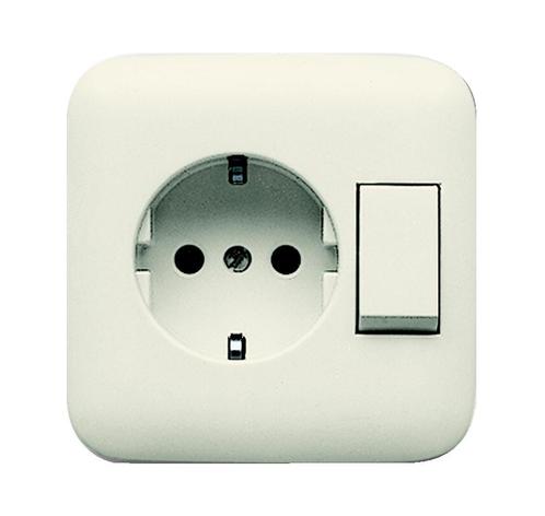 ABB Busch-Jaeger SI Gecombineerde Schakelaar Stopcontact, Doe-het-zelf en Bouw, Elektriciteit en Kabels, Verzenden