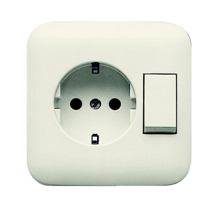 ABB Busch-Jaeger SI Gecombineerde Schakelaar Stopcontact, Doe-het-zelf en Bouw, Elektriciteit en Kabels, Verzenden