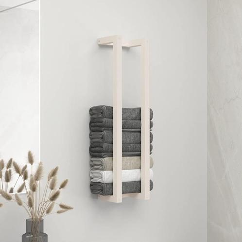 vidaXL Handdoekenrek 23x18x90 cm massief grenenhout wit, Huis en Inrichting, Badkamer | Badtextiel en Accessoires, Nieuw, Verzenden