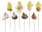 Paasfiguurtjes decoratieve kip en kuikens op steker mix 10, Hobby en Vrije tijd, Nieuw
