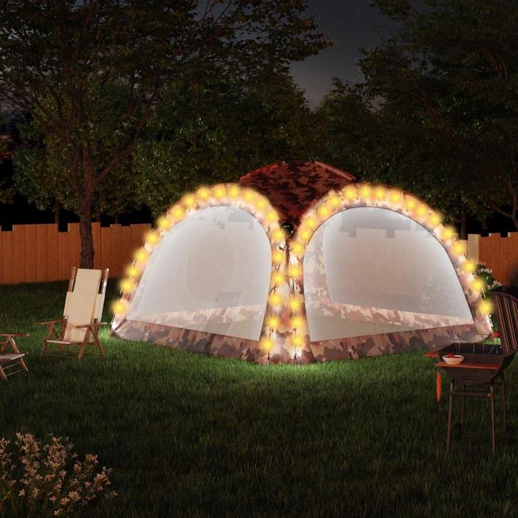 vidaXL Partytent met LED en 4 zijwanden 3,6x3,6x2,3 m, Tuin en Terras, Partytenten, Nieuw, Verzenden
