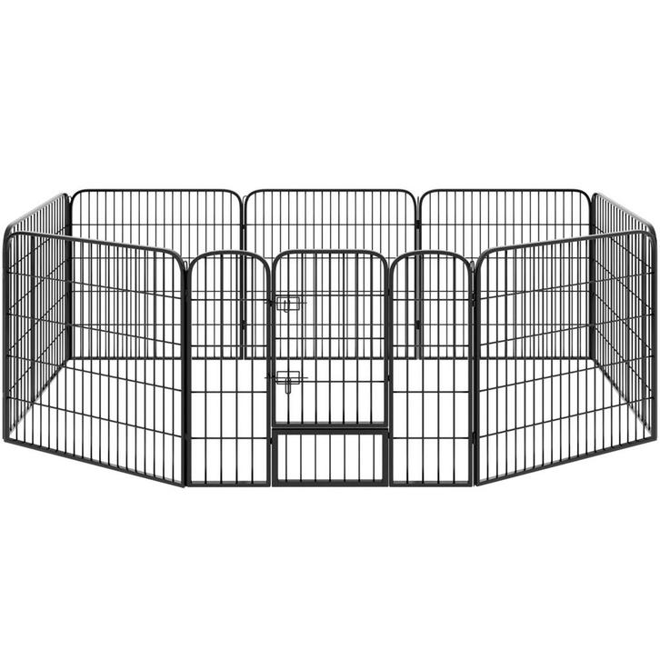 tectake Puppyren 8-hoekig - 80 cm, Dieren en Toebehoren, Hondenhokken, Verzenden