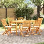 vidaXL Vouwstoel 6 pcs Wit 49 x 57,5 x 92cm Massief, Tuin en Terras, Verzenden, Nieuw