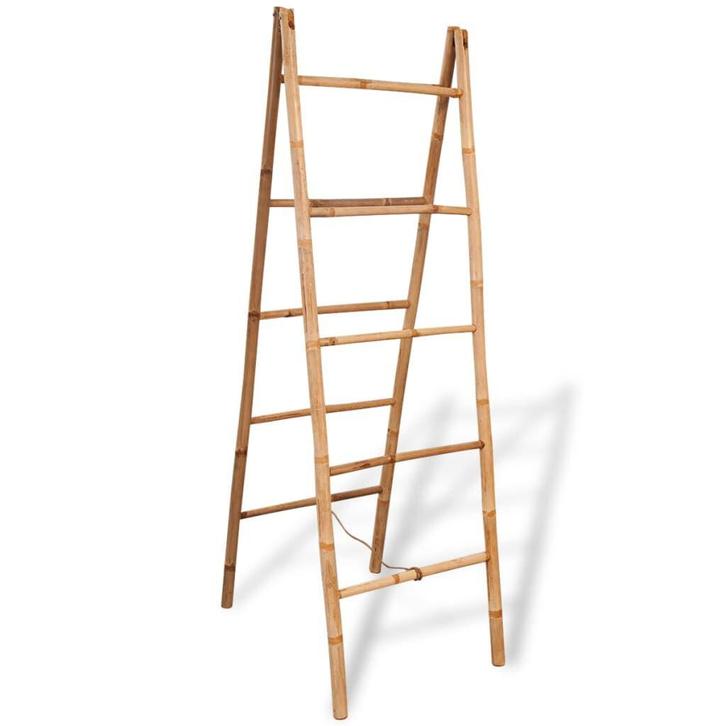 Dubbele Handdoekenladder Bamboe 50x160 | OP = OP Retour Deal, Maison & Meubles, Accessoires pour la Maison | Colonnes & Piliers