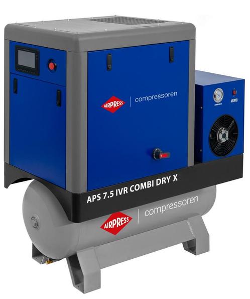 Schroefcompressor APS 7.5 IVR Combi Dry X 10 bar 7.5 pk/5.5, Bricolage & Construction, Compresseurs, Envoi