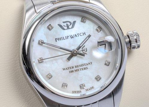 Philip Watch - Caribe Urban - Date - Diamonds & Mother of, Handtassen en Accessoires, Horloges | Heren