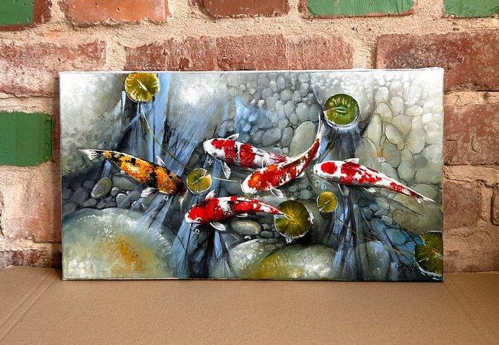 Alexander Nakonechny (1971) (attr.) - Koi karp, Antiek en Kunst, Curiosa en Brocante