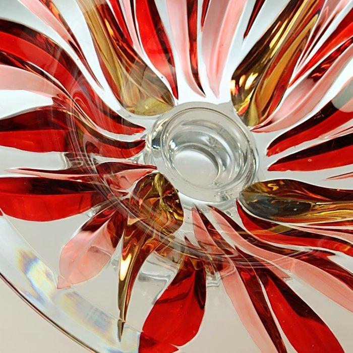 SECOLOVENTESIMO - Centre de table - Bol Flamme Or Rouge - Or, Antiek en Kunst, Antiek | Glaswerk en Kristal