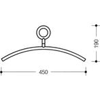Hewi kleerhanger Ø15mm gesloten oog Ø46mm mosterdgeel