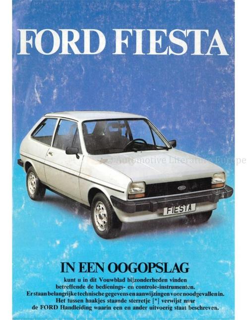 1981 FORD FIESTA INSTRUCTIEBOEKJE NEDERLANDS, Autos : Divers, Modes d'emploi & Notices d'utilisation, Enlèvement ou Envoi