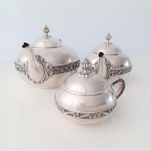 Theeservies - .915 zilver, Antiek en Kunst, Antiek | Zilver en Goud