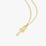 Handmade - Halsketting - 14 karaat Geel goud - Ankh, Handtassen en Accessoires, Kettingen, Nieuw