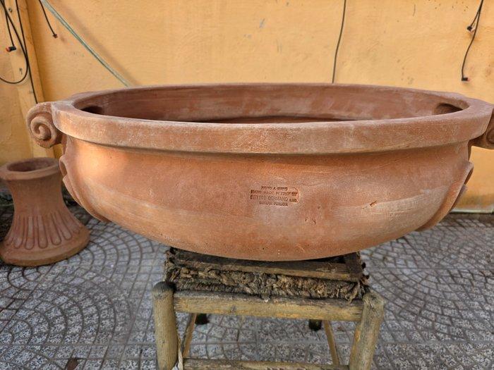 Vaas - Terracotta - ovale plantenbak voor bloemen, Antiek en Kunst, Curiosa en Brocante