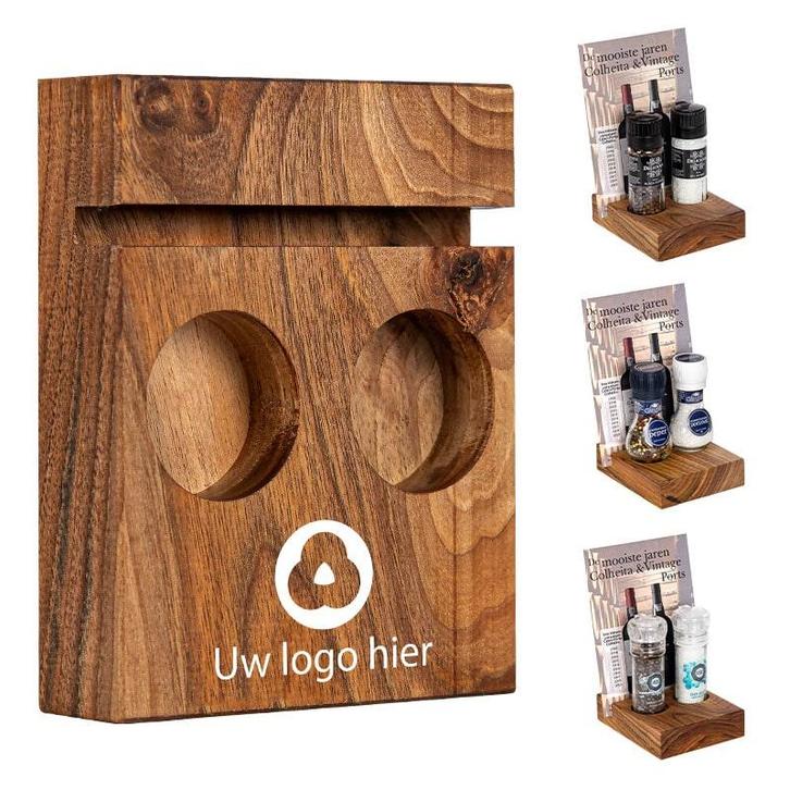 BLOC Solid - Menukaarthouder Notenhout Ø 44 mm, Diepte 20 mm, Zakelijke goederen, Horeca | Meubilair en Inrichting, Verzenden