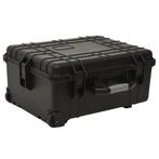 vidaXL Flightcase op wieltjes 58x45x27 cm PP zwart, Verzenden