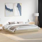 vidaXL Bedframe bewerkt hout sonoma eikenkleurig 180x200 cm, Huis en Inrichting, Slaapkamer | Bedden, Verzenden, Nieuw