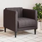 vidaXL Fauteuil stof donkerbruin, Verzenden, Nieuw