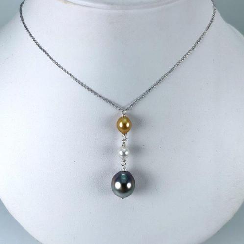 Halsketting Zilver Parel - Parel - SSP TAH & Akoya Ø6,3-12mm, Handtassen en Accessoires, Kettingen