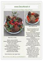 Parallel bloemstuk op metalen frame tray met sideau natural, Nieuw