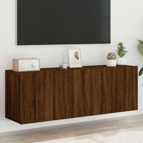 vidaXL Tv-meubels 2 st wandgemonteerd 60x30x41 cm bruin, Huis en Inrichting, Kasten |Televisiemeubels, Nieuw, Verzenden