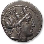 Romeinse Republiek. P. Furius Crassipes, 84 v.Chr.. Denarius