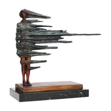 Sculpture, Surreal bronze - 35 cm - Bronze, Marbre